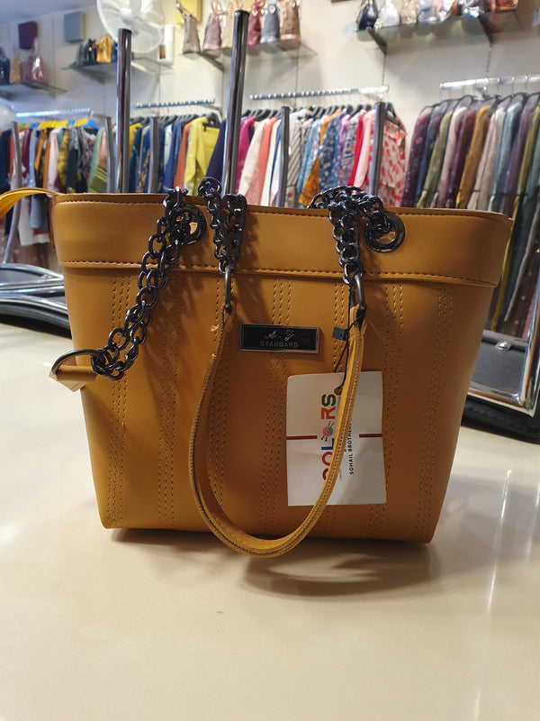 TRENDY LEATHER HANDBAG