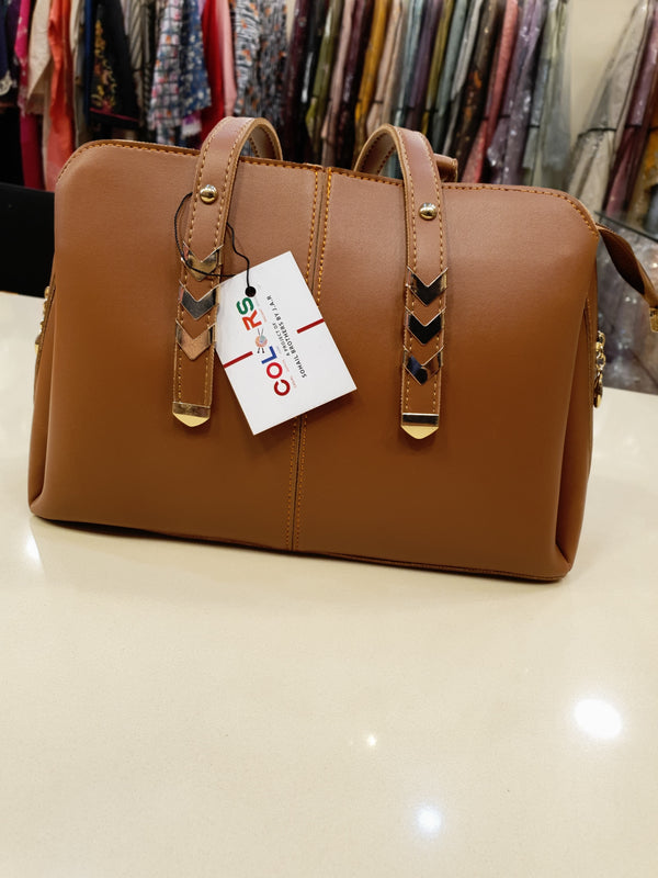 CHIC CARAMEL BROWN HANDBAG